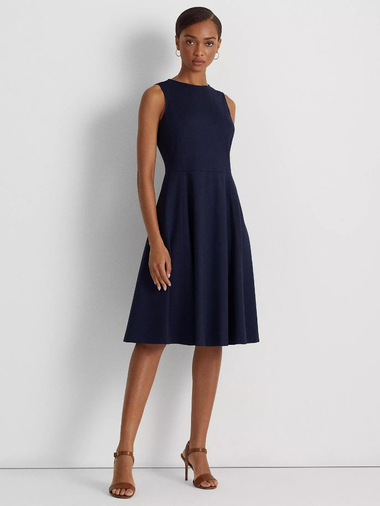 Nwot! Lauren Ralph Lauren Navy Sleeveless Dress